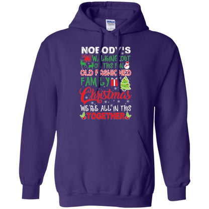 Christmas T-shirt We_re All In This Together Purple