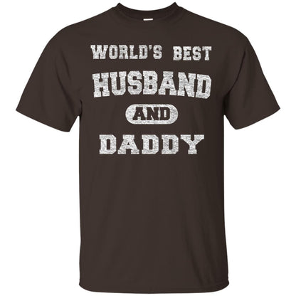 Worlds Best Husband And Daddy Family Shirt Dark Chocolate