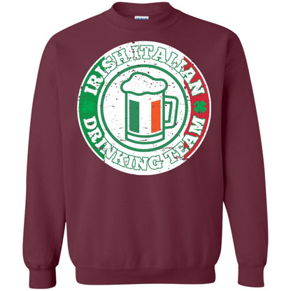Irish Italian Drinking Team Italy Flag St Patrick_s Day T-shirt Maroon
