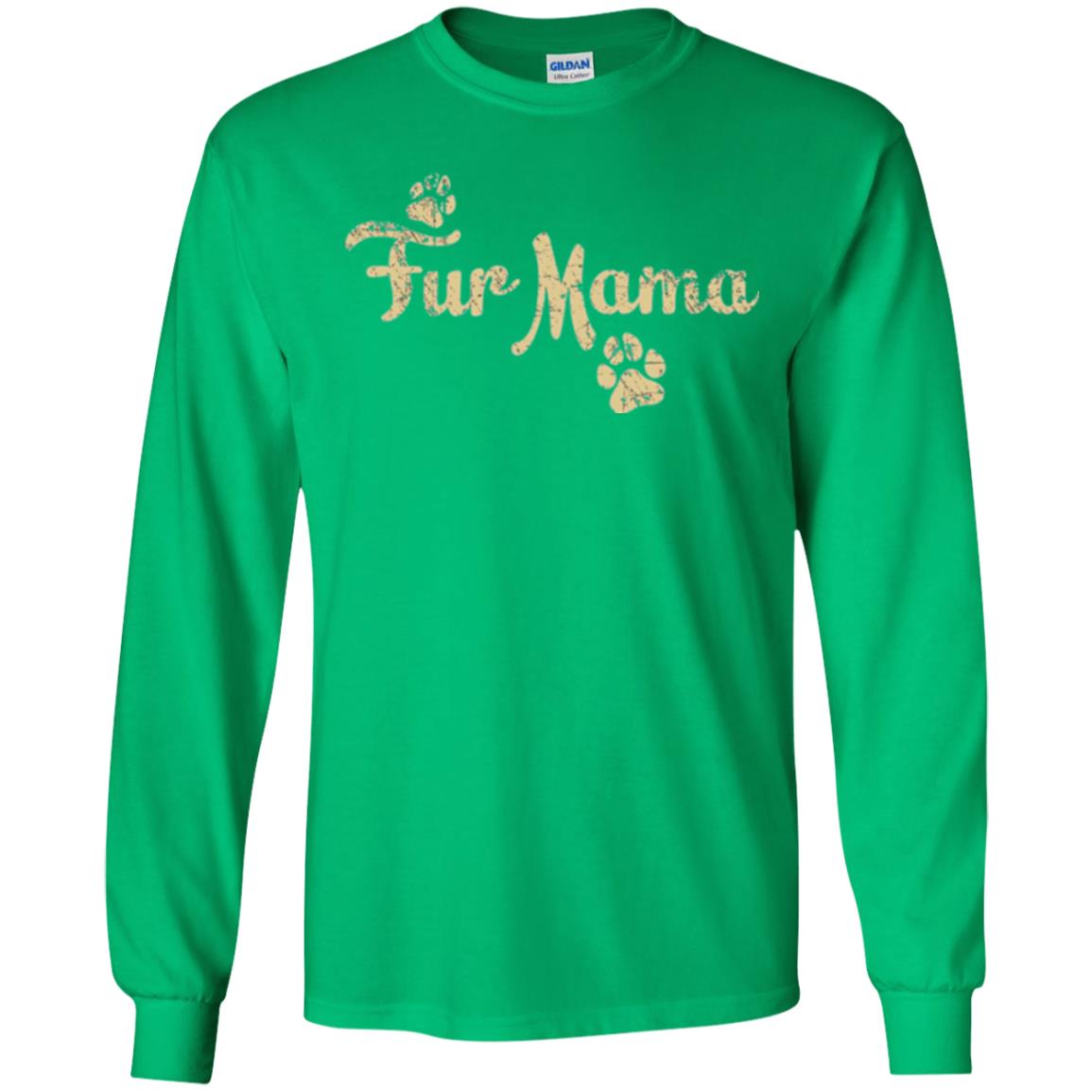 Fur Mama Mommy Love Dog T-shirt Irish Green