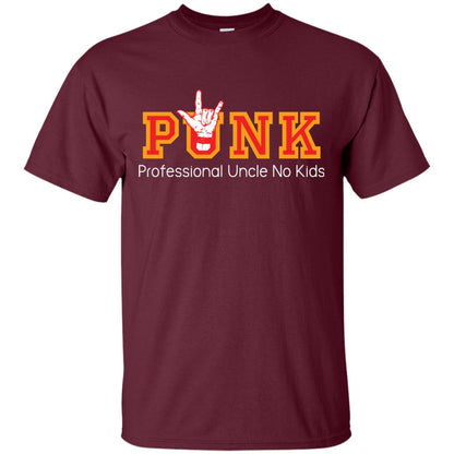 Uncle T-shirt Punk Professional Uncle No Kids Maroon