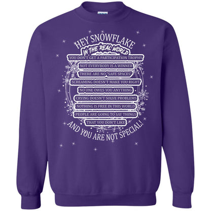 Hey Snowflake In The Real World You Don_t Get A Participation Trophy Military T-shirt Purple