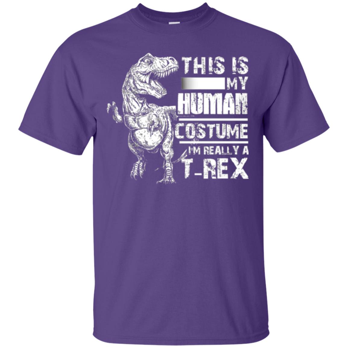 Dinosaus T-shirt This Is My Human Costume Shirt Human Purple