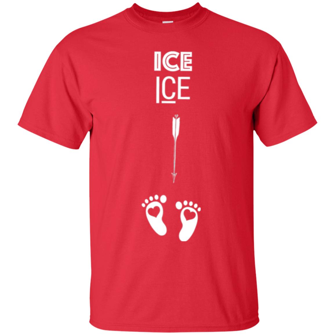 Ice Ice Surprise Baby Pregnancy Announcement T-shirt Red