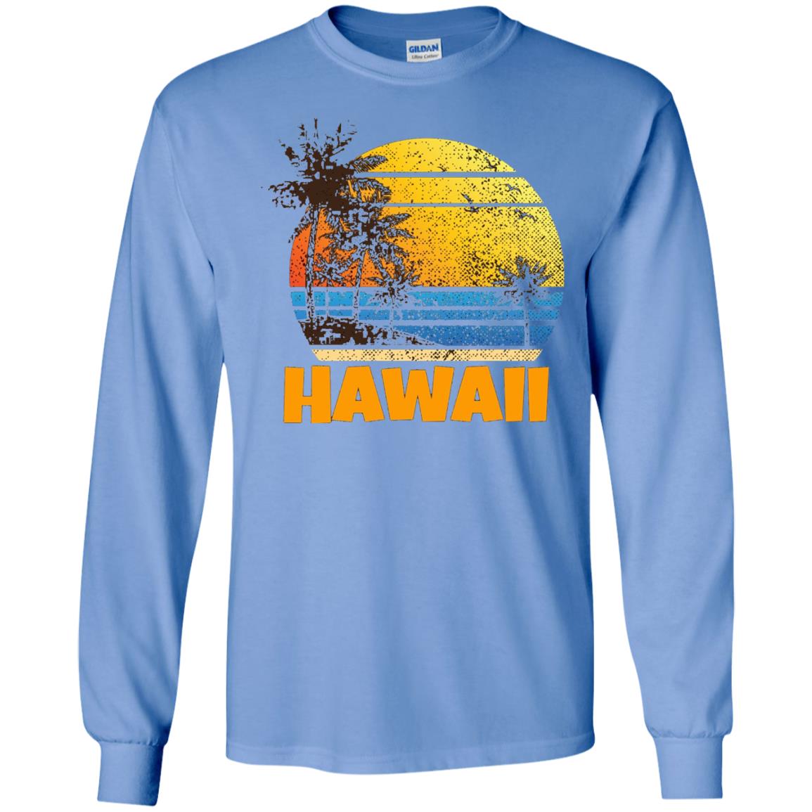 Old School 70_s Hawaiian The Aloha State T-shirt Carolina Blue