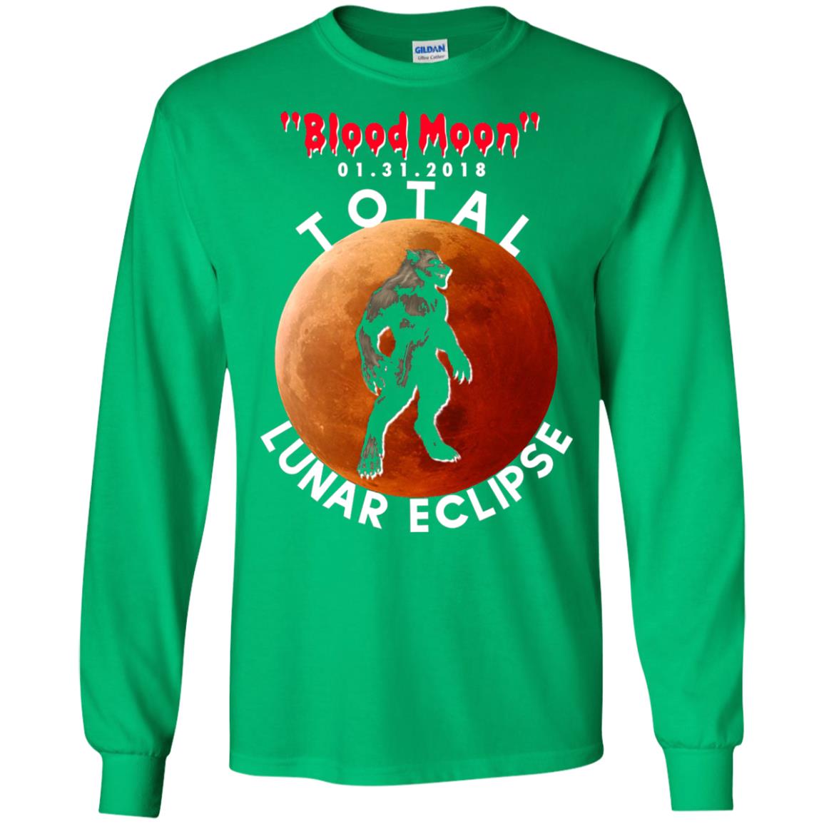 Best Total Lunar Eclipse Shirt 2018 - Blood Moon Werewolf T-shirt Irish Green