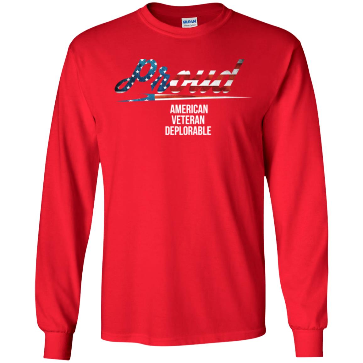 Veteran T-shirt Proud American Veteran Deplorable Red