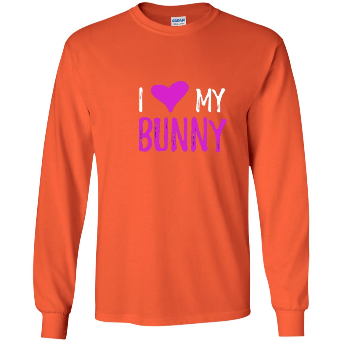 Bunny Rabbit Mom Shirt I Love My Bunny Orange
