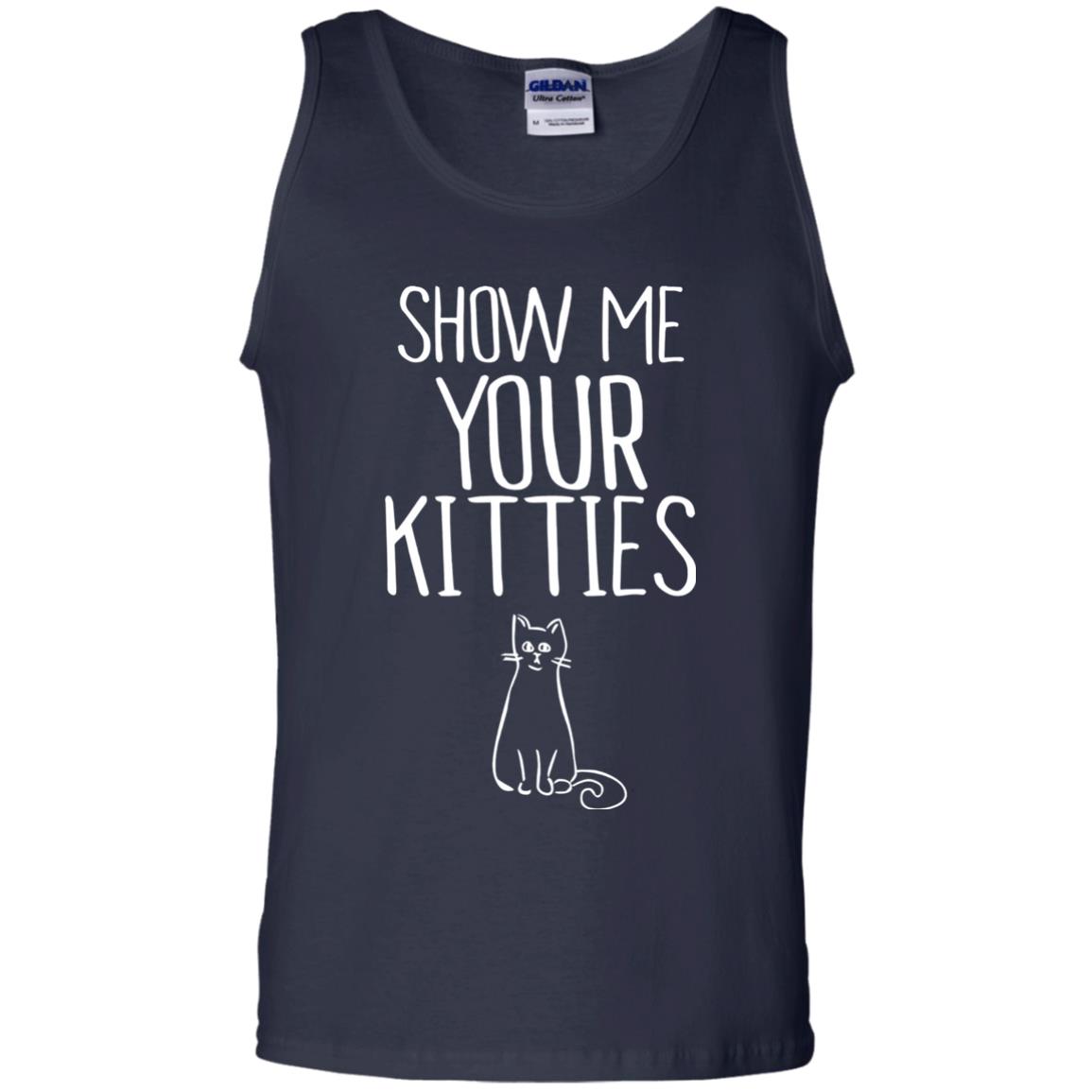 Cat Lover T-shirt Show Me Your Kitties Navy