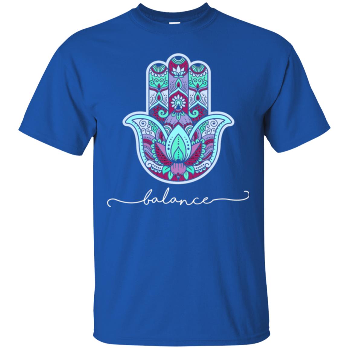 Balance Yoga Gym Hamsa T-shirt Royal