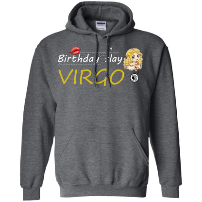 Cute Virgo Girl Birthday Lip Slay T-shirt Dark Heather