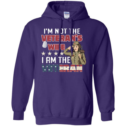 I'm Not The Veteran's Wife I Am The Veteran Shirt For Woman Veteran Purple