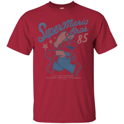 Nintendo Super Mario Brothers 85 Vintage Stars T-shirt Cardinal
