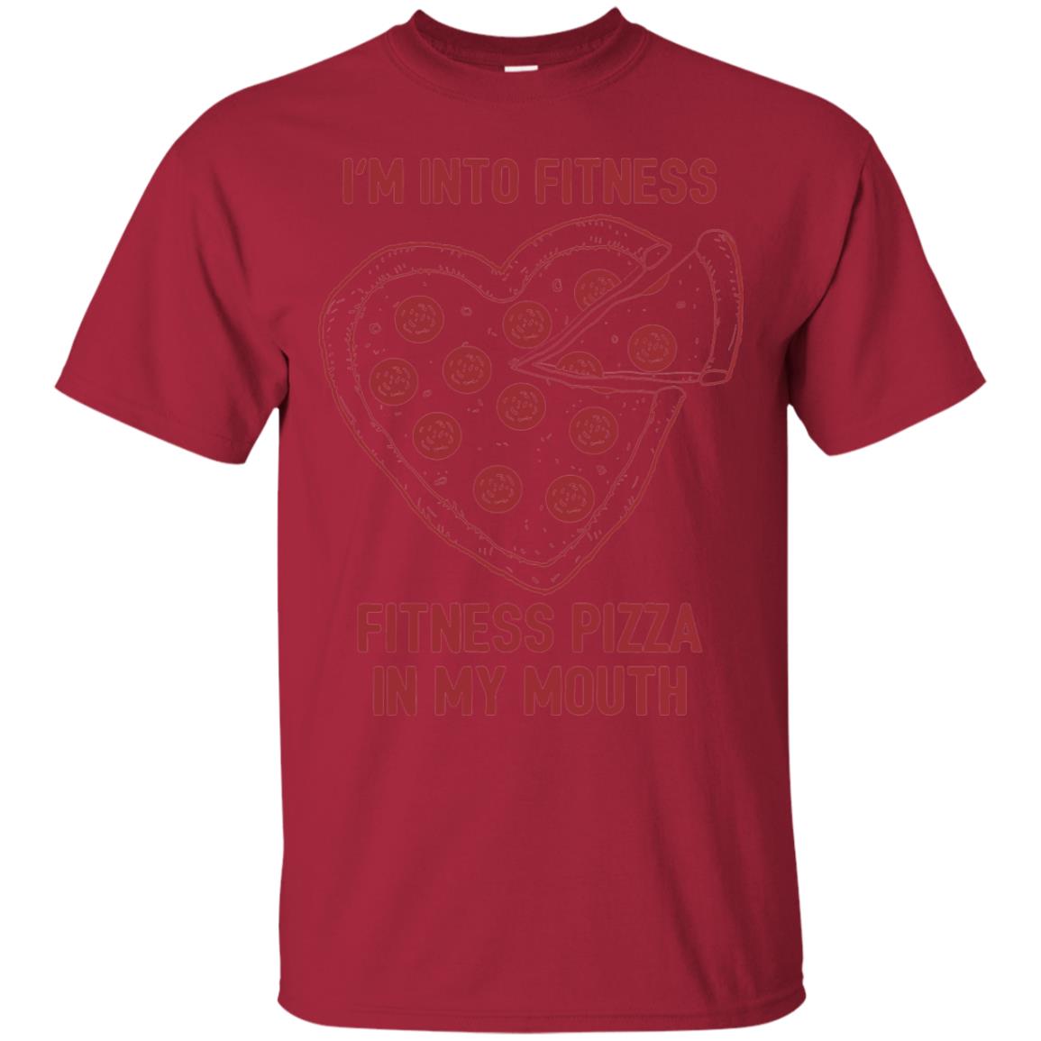 Pizza Lover T-shirt Fitness Pizza In My Mouth Cardinal