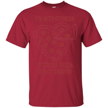 Pizza Lover T-shirt Fitness Pizza In My Mouth Cardinal