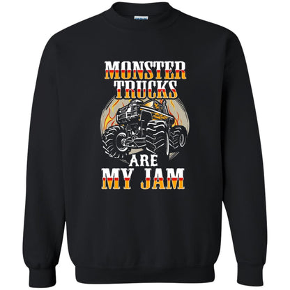 Funny Trucker T-shirt Monster Truck Are My Jam Black