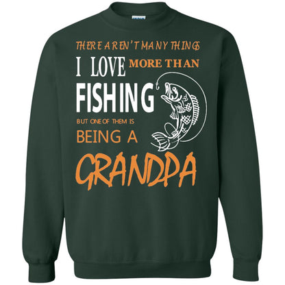 Fishing Grandpa Shirt I Love More Than Fishing Forest Green