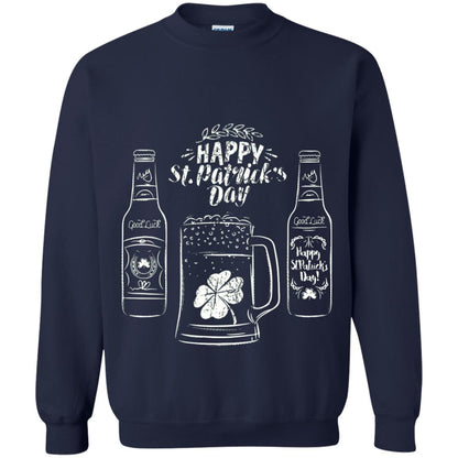Happy St. Patrick_s Day Drinking Beer St Patrick_s Day T-shirt Navy