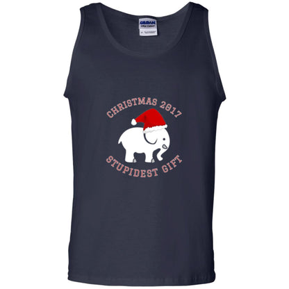 Christmas T-shirt White Elephant Christmas 2017 Stupidest Gift Navy