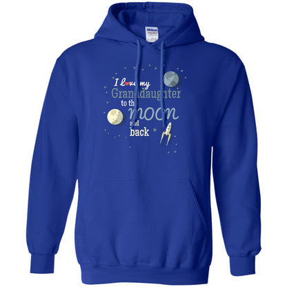 I Love My Granddaughter To The Moon And Back Grandparents Shirt Royal