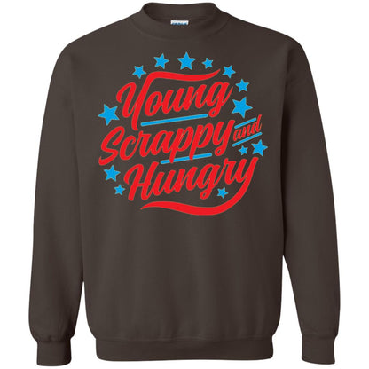 Hamilton T-shirt Young Scrappy And Hungry Dark Chocolate