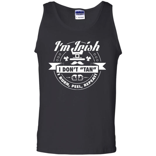 I_m Irish I Don_t Tan I Burn Peel Repeat Saint Patrick_s Day Shirt Black