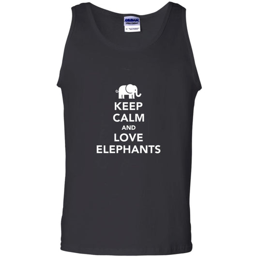Elephant Lover T-shirt Keep Calm And Love Elephants T-shirt Black