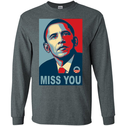 American President Miss You Political T-shirt Dark Heather