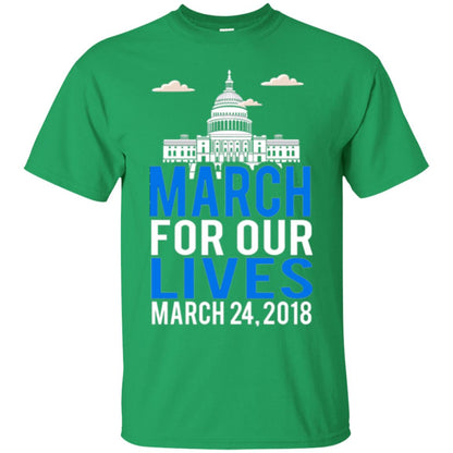 March For Our Lives Anti Gun T-shirt Irish Green