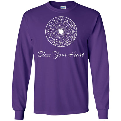 Bless Your Heart Mandala T-shirt Purple