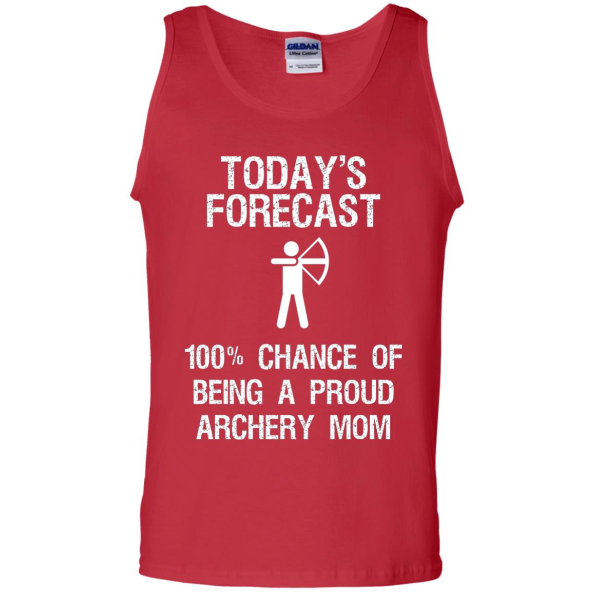 Archery Mom Shirt Forecast Chance Of Being A Proud Archery Mom Red
