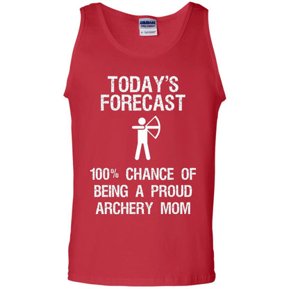 Archery Mom Shirt Forecast Chance Of Being A Proud Archery Mom Red