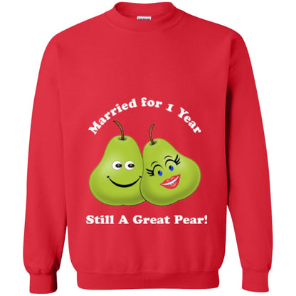 Married For 1 Year Still A Great Pear 1st Anniversary T-shirt Red
