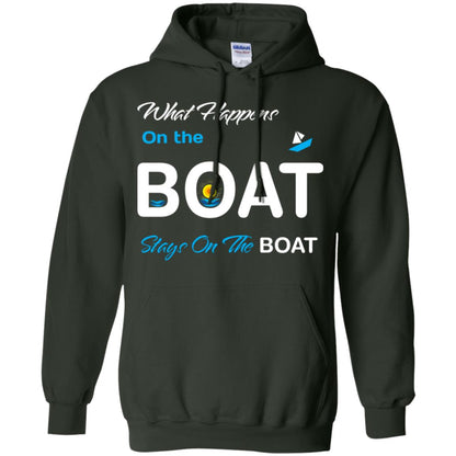 What Happens On The Boat Stay On The Boat Summer Vacation Shirt Forest Green