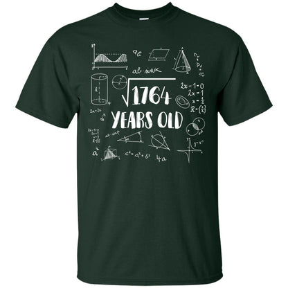 Square Root Of 1764 42nd Birthday 42 Years Old Math T-shirt Forest