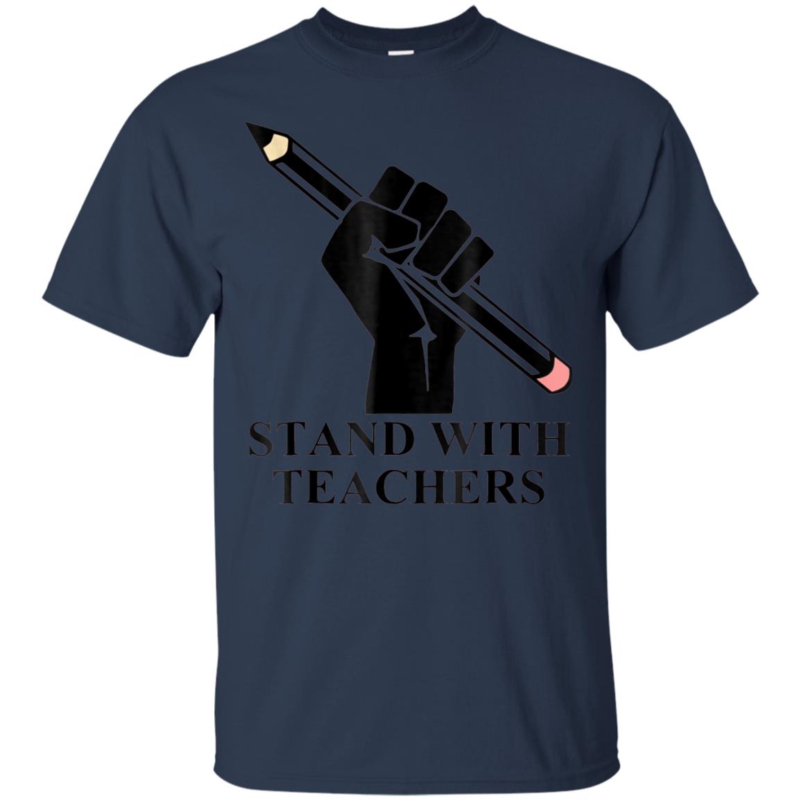 Colorado Teachers Stand With Teachers Educator Strike Shirt Navy