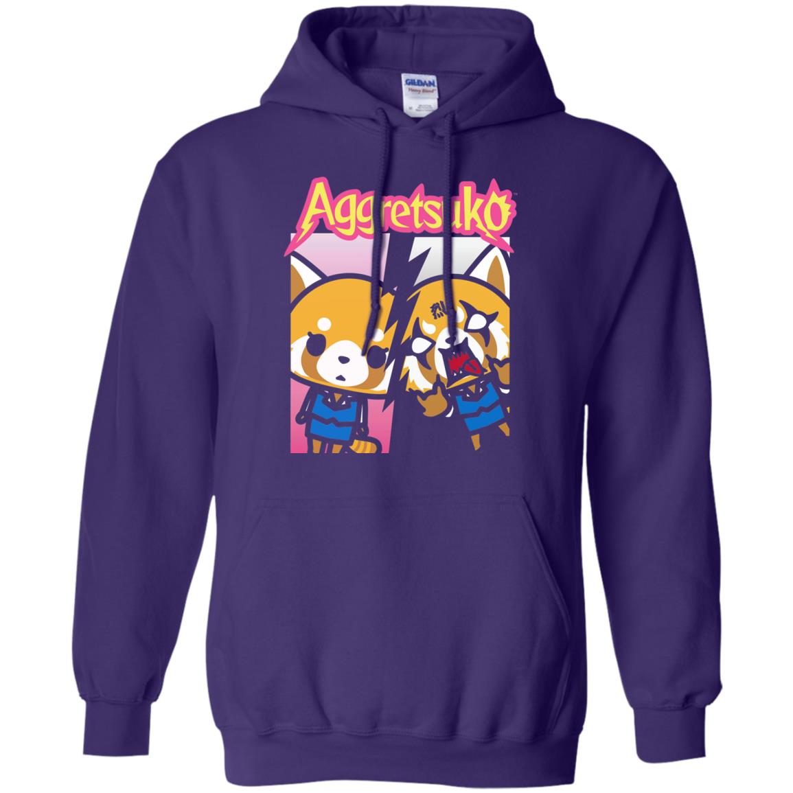 Aggretsuko Split Personality T-shirt Purple