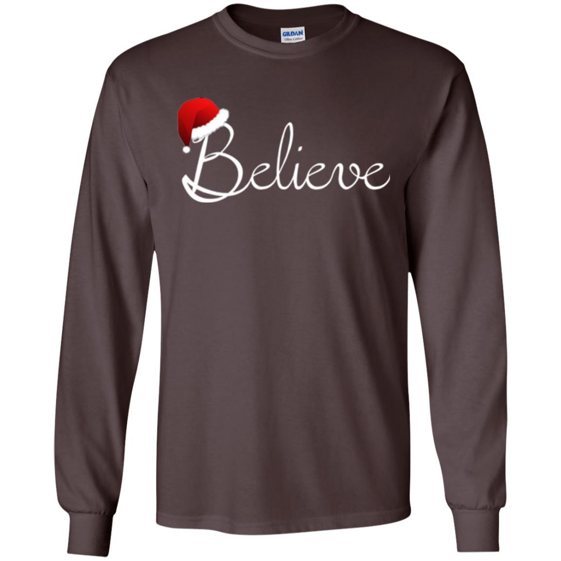 Believe Best Santa Christmas T-shirt Dark Chocolate