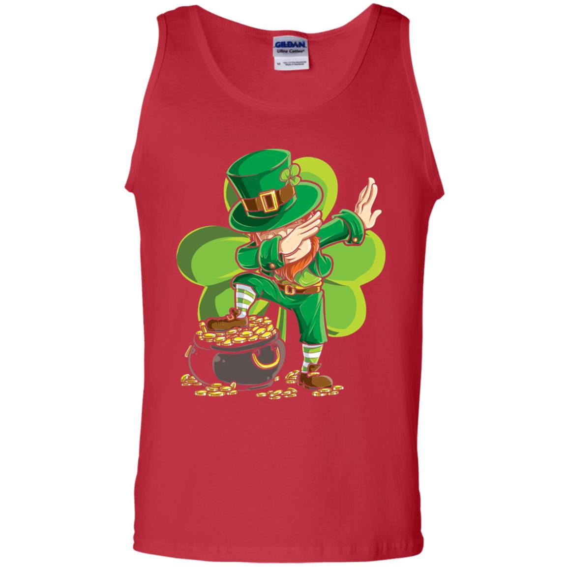 Dabbing Leprechaun St Patricks Day T-shirt Red