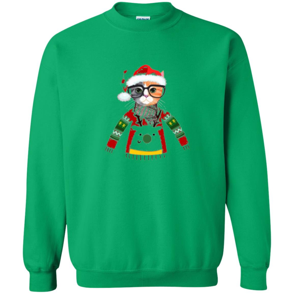 Cat Lovers T-shirt Meowy Christmas Irish Green