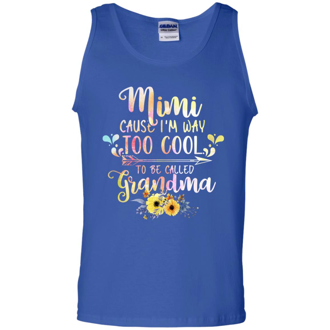 Mimi Cause I'm Way Too Cool To Be Called Grandma Shirt Royal