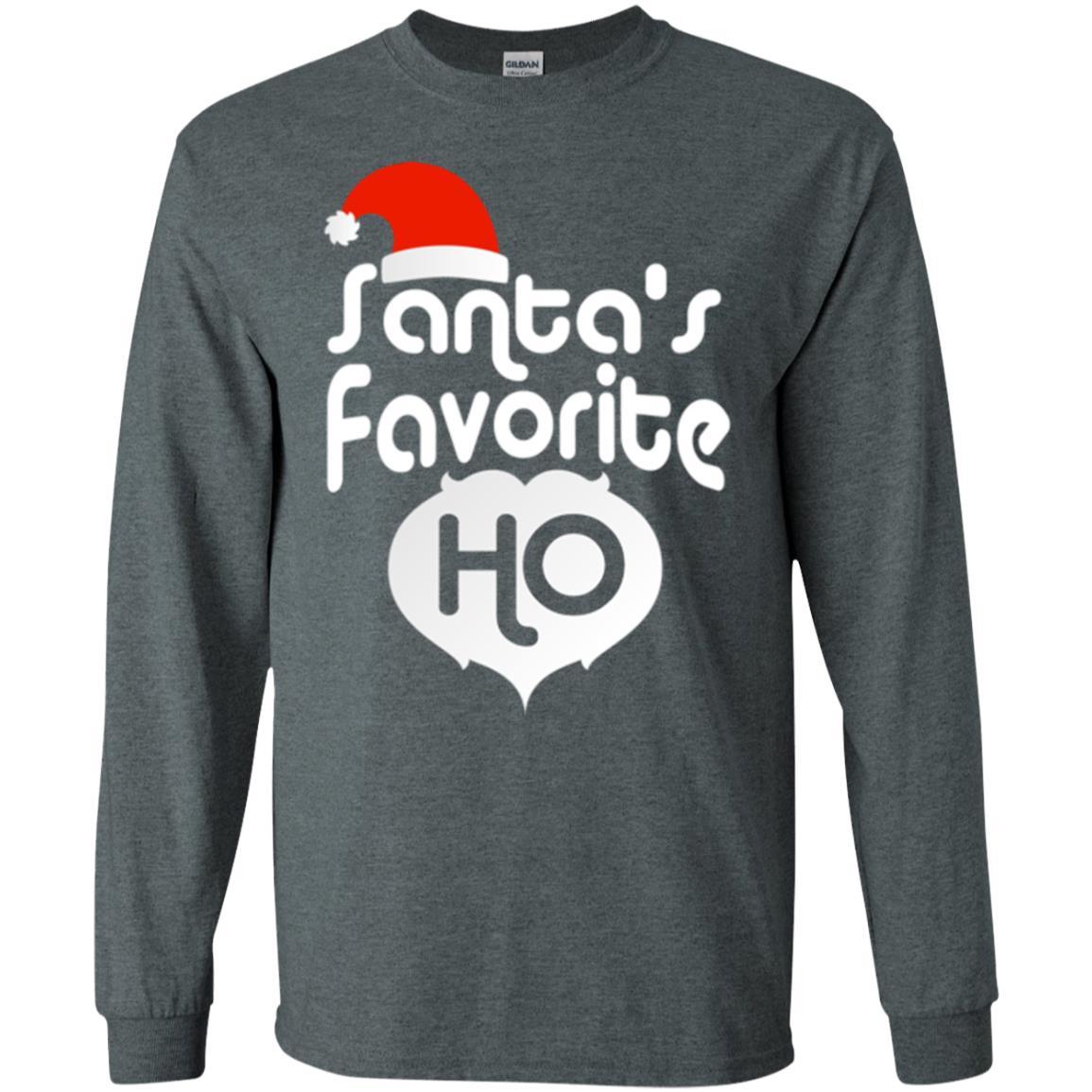 Christmas T-shirt Santa's Favorite Ho Dark Heather