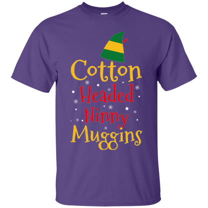 Funny Elf T-shirt Cotton Headed Ninny Muggins Purple