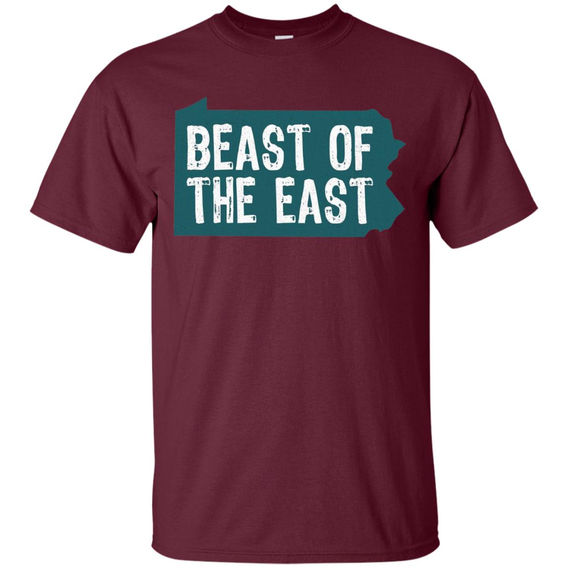 Pennsylvania State T-shirt East Beast Distressed Philadelphia Maroon