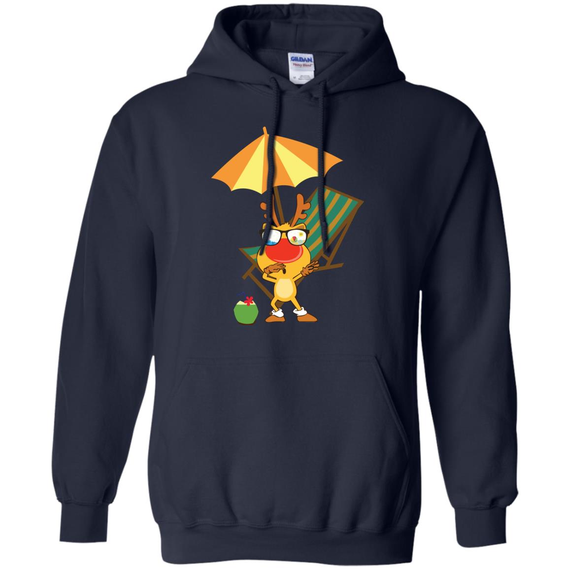 Dabbing Reindeer With Sunglasses Celebrate Xmas In July 2018 Shirt Navy