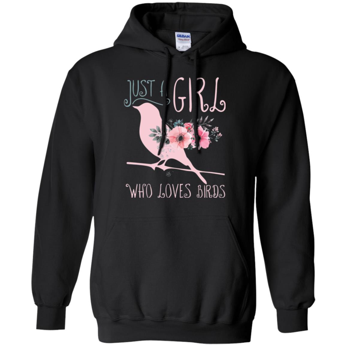 Birds T-shirt Just A Girl Who Loves Birds Black