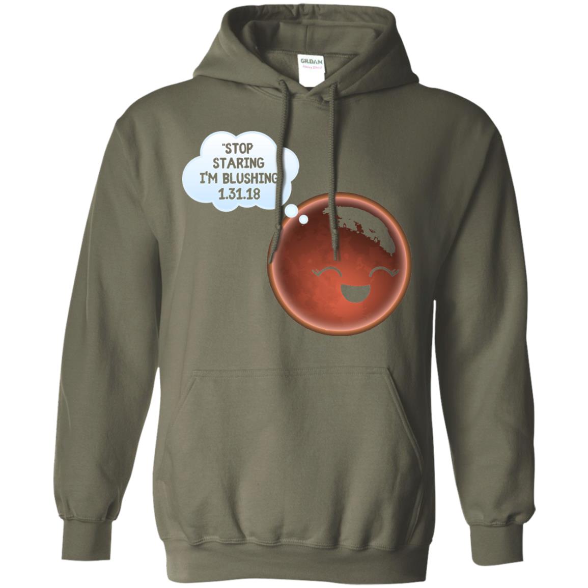 Celestial Total Lunar Eclipse 2018 T-shirt Funny Meme Military Green
