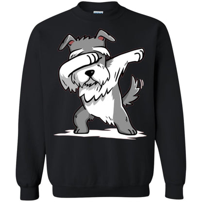 Dog Lover T-shirt Miniature Schnauzer Cute Dabbing Black