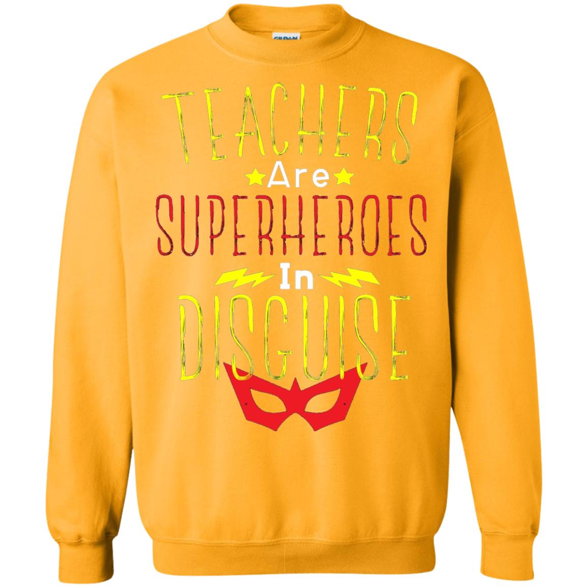 Teacher Super Hero In Disguise T-shirt Teacher Gold