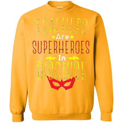 Teacher Super Hero In Disguise T-shirt Teacher Gold